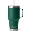 imageYETI Rambler 42 oz Straw Mug Vacuum Insulated Stainless Steel Big Sky BlueBlack Forest Green