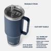 imageYETI Rambler 42 oz Straw Mug Vacuum Insulated Stainless Steel Big Sky BlueCherry Blossom  Textured