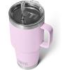 imageYETI Rambler 42 oz Straw Mug Vacuum Insulated Stainless Steel Big Sky BlueCherry Blossom  Textured