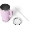imageYETI Rambler 42 oz Straw Mug Vacuum Insulated Stainless Steel Big Sky BlueCherry Blossom  Textured