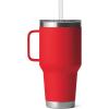 imageYETI Rambler 42 oz Straw Mug Vacuum Insulated Stainless Steel Big Sky BlueRescue Red
