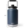 imageYETI Rambler Gallon Jug 20 Vacuum Insulated Leakproof Stainless Steel with MagCap Rescue RedBlack Forest Green