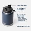 imageYETI Rambler Half Gallon Jug 20 Vacuum Insulated Leakproof Stainless Steel with MagCap Rescue RedBlack Forest Green