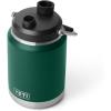 imageYETI Rambler Half Gallon Jug 20 Vacuum Insulated Leakproof Stainless Steel with MagCap Rescue RedBlack Forest Green