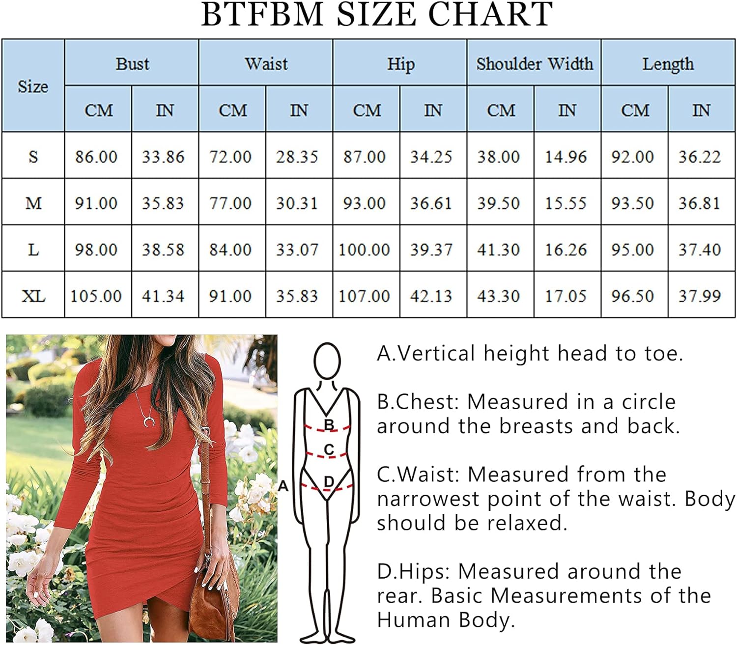imageBTFBM Women Fashion Ruched Elegant Bodycon Long Sleeve Wrap Front Solid Color Casual Basic Fitted Short DressesCoral Red