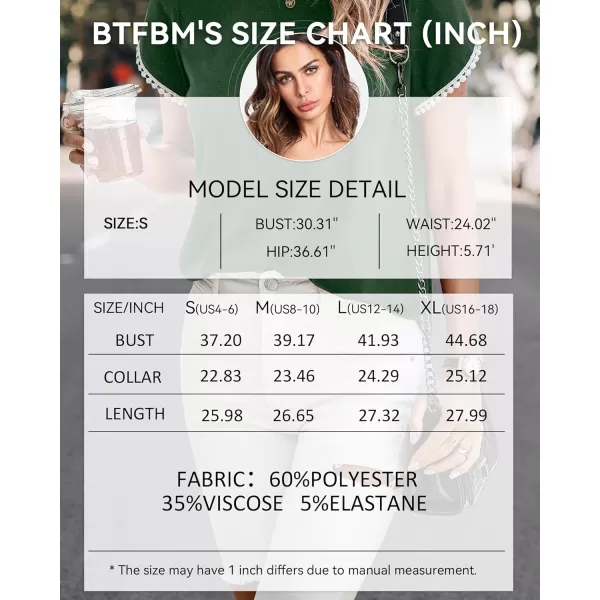 imageBTFBM 2023 Women Casual TShirts Crewneck Lace Crochet Short Sleeve Blouse Curved Hem Solid Color Loose Tunic Summer TopsSolid Dark Green
