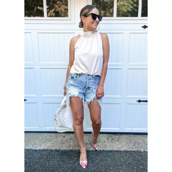 imageBTFBM 2023 Women Summer Sleeveless Tie Mock Neck Halter Tops Casual Bow Loose Tank Top Lightweight Dressy Blouse ShirtsBTFBM 2023 Women Summer Sleeveless Tie Mock Neck Halter Tops Casual Bow Loose Tank Top Lightweight Dressy Blouse Shirts