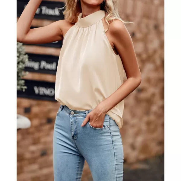 imageBTFBM 2023 Women Summer Sleeveless Tie Mock Neck Halter Tops Casual Bow Loose Tank Top Lightweight Dressy Blouse ShirtsBTFBM 2023 Women Summer Sleeveless Tie Mock Neck Halter Tops Casual Bow Loose Tank Top Lightweight Dressy Blouse Shirts