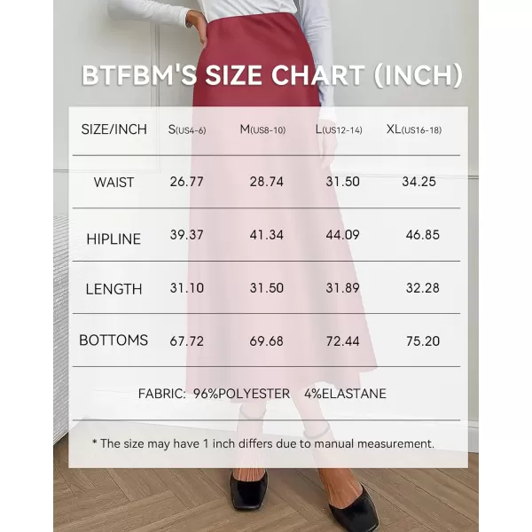 imageBTFBM 2023 Womens Long Satin Summer Fall Skirt Silk Elegant High Waist Cocktail Party Wedding Flared ALine Midi SkirtsSolid Bean Paste Pink