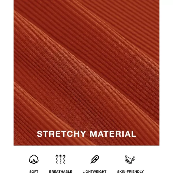 imageBTFBM Women 2 Piece Outfits Spring Summer Tracksuits Mock Neck Sleeveless Cutout Crop Top Wide Leg Long Pants SweatsuitsSolid Rust Red