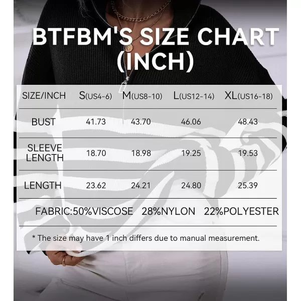 imageBTFBM Women 2023 Casual Long Sleeve Zip Striped Pullover Sweaters V Neck Collar Ribbed Knit Fall Winter Slouchy JumpersStriped Black