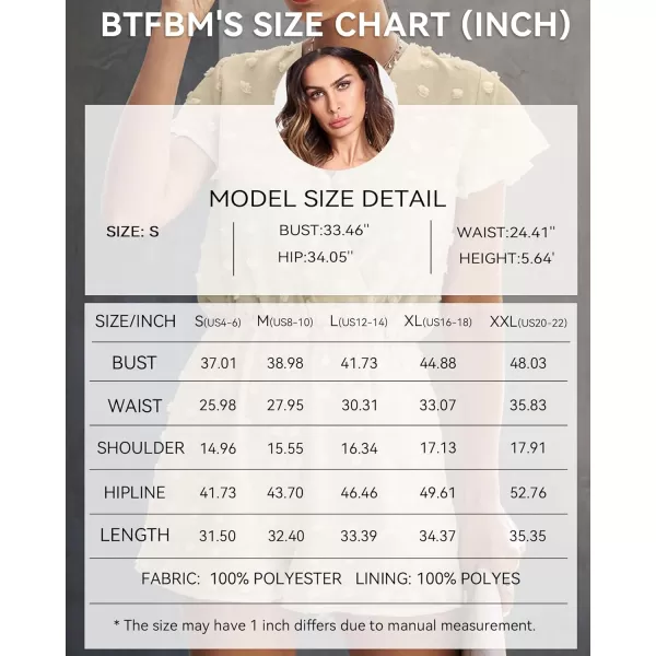 imageBTFBM Women 2023 Summer Fashion V Neck Wrap Rompers Swiss Dot Pocketed Elastic Waist Short Sleeve Beach Shorts JumpsuitApricot