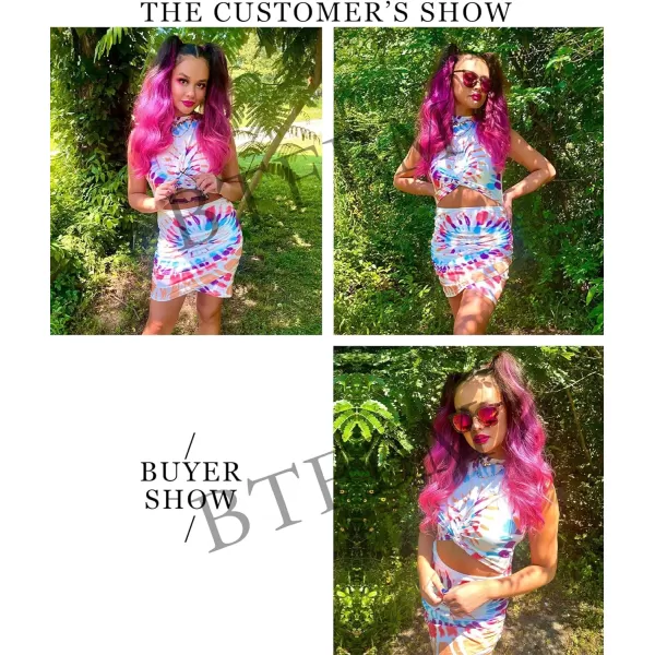 imageBTFBM Women 2023 Summer Sleeveless Casual Crewneck Bodycon Tank Dress Cutout Twist Slim Wrap Club Party Evening DressesMulticolor