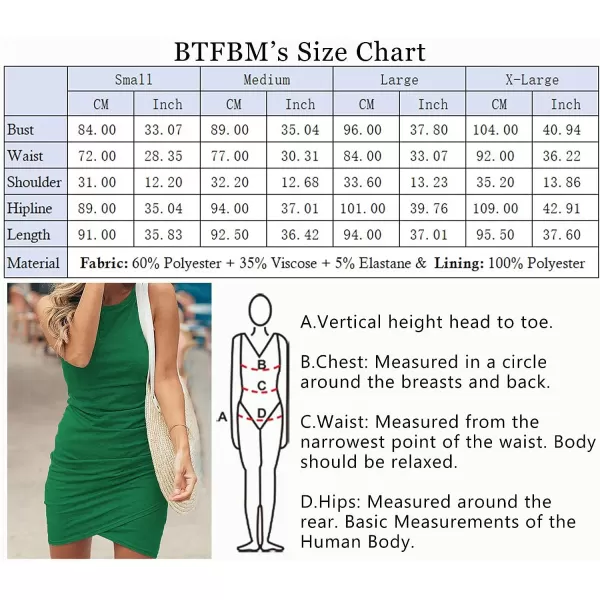 imageBTFBM Women 2023 Summer Sleeveless Tank Dresses Crew Neck Slim Fit Short Casual Ruched Bodycon Party Club Mini DressBright Green