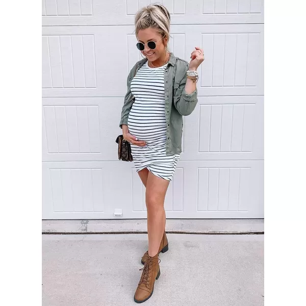 imageBTFBM Women 2023 Summer Sleeveless Tank Dresses Crew Neck Slim Fit Short Casual Ruched Bodycon Party Club Mini DressStripe