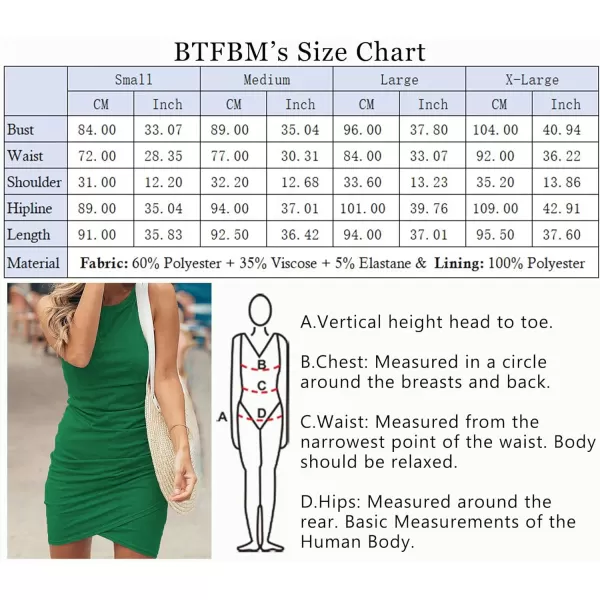 imageBTFBM Women 2024 Summer Sleeveless Tank Dresses Crew Neck Slim Fit Short Casual Ruched Bodycon Party Club Mini DressBright Green