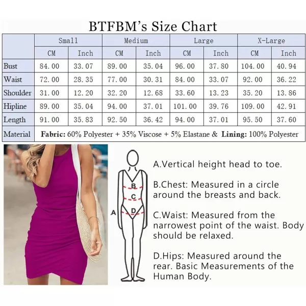 imageBTFBM Women 2024 Summer Sleeveless Tank Dresses Crew Neck Slim Fit Short Casual Ruched Bodycon Party Club Mini DressDark Purple