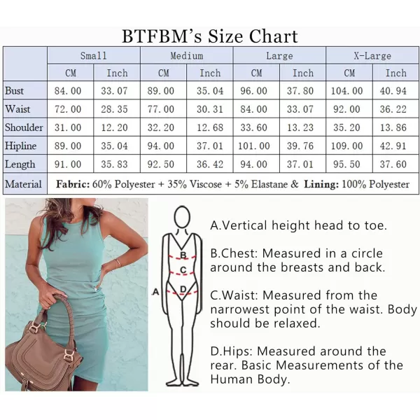 imageBTFBM Women 2024 Summer Sleeveless Tank Dresses Crew Neck Slim Fit Short Casual Ruched Bodycon Party Club Mini DressGreen