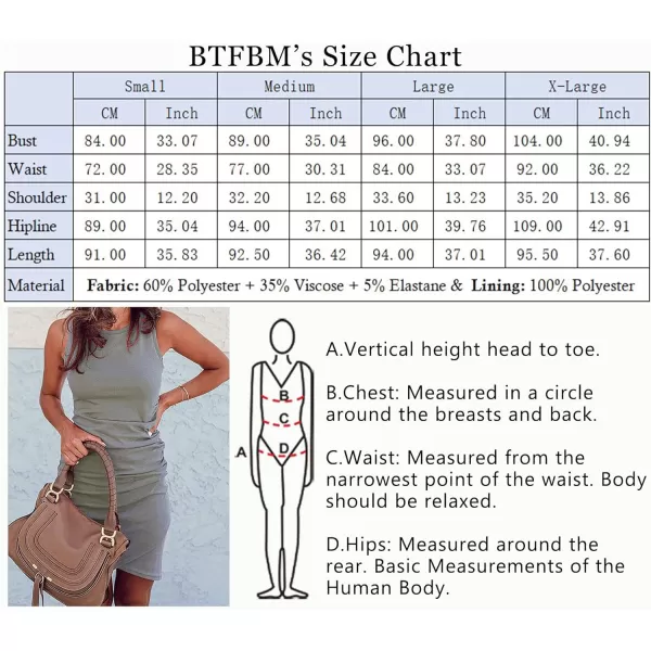 imageBTFBM Women 2024 Summer Sleeveless Tank Dresses Crew Neck Slim Fit Short Casual Ruched Bodycon Party Club Mini DressGrey