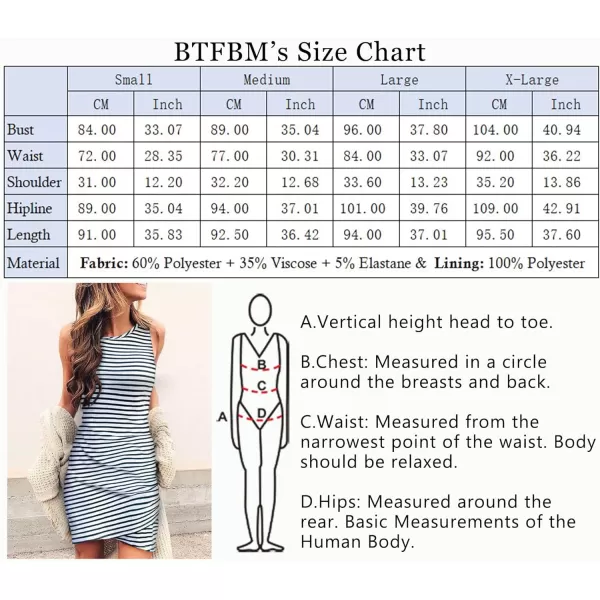 imageBTFBM Women 2024 Summer Sleeveless Tank Dresses Crew Neck Slim Fit Short Casual Ruched Bodycon Party Club Mini DressStripe
