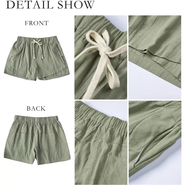 imageBTFBM Women Casual Shorts Plain Solid Color Elastic Waist Drawstring Pockets Lightweight Summer Beach Short Lounge PantsZgrey