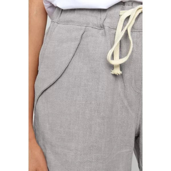 imageBTFBM Women Casual Shorts Plain Solid Color Elastic Waist Drawstring Pockets Lightweight Summer Beach Short Lounge PantsZgrey