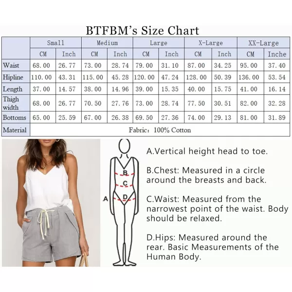 imageBTFBM Women Casual Shorts Plain Solid Color Elastic Waist Drawstring Pockets Lightweight Summer Beach Short Lounge PantsZgrey