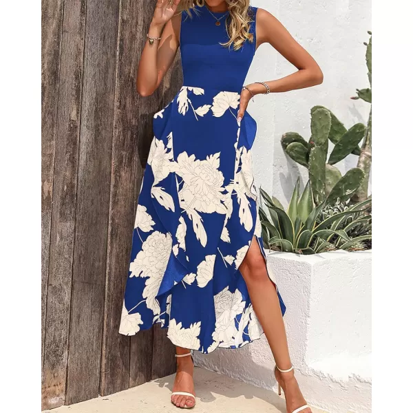 imageBTFBM Women Casual Sleeveless Summer Dresses 2023 Spring Crewneck Patchwork Boho Floral Ruffle Cocktail Party Midi DressBTFBM Women Casual Sleeveless Summer Dresses 2023 Spring Crewneck Patchwork Boho Floral Ruffle Cocktail Party Midi Dress
