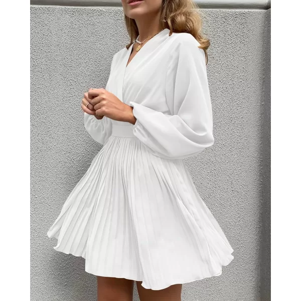 imageBTFBM Women Casual Summer Fall Dresses 2023 Boho Wrap V Neck Puff Long Sleeve Cocktail Flowy Pleated ALine Mini DressBTFBM Women Casual Summer Fall Dresses 2023 Boho Wrap V Neck Puff Long Sleeve Cocktail Flowy Pleated ALine Mini Dress