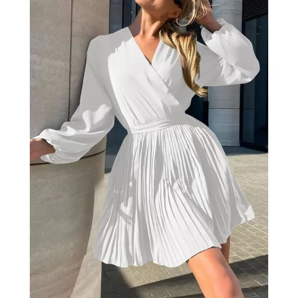 imageBTFBM Women Casual Summer Fall Dresses 2023 Boho Wrap V Neck Puff Long Sleeve Cocktail Flowy Pleated ALine Mini DressBTFBM Women Casual Summer Fall Dresses 2023 Boho Wrap V Neck Puff Long Sleeve Cocktail Flowy Pleated ALine Mini Dress
