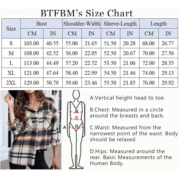 imageBTFBM Women Corduroy Shacket Jacket 2023 Long Sleeve Button Down Casual Plaid Flannel Shirts Boyfriend Fall Blouses TopsPlaid Print Dark Blue