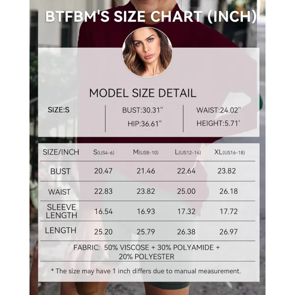 imageBTFBM Women Cozy Long Sleeve Mock Neck Fashion Sweaters Soft Solid Color Ribbed Knit Casual Fall Winter Pullover SweaterSolid Wine Red