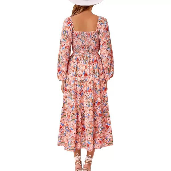 imageBTFBM Women Fall Dresses 2023 Casual Square Neck Puff Long Sleeve Smocked Cut Out Boho Floral Flowy Long Maxi DressBTFBM Women Fall Dresses 2023 Casual Square Neck Puff Long Sleeve Smocked Cut Out Boho Floral Flowy Long Maxi Dress