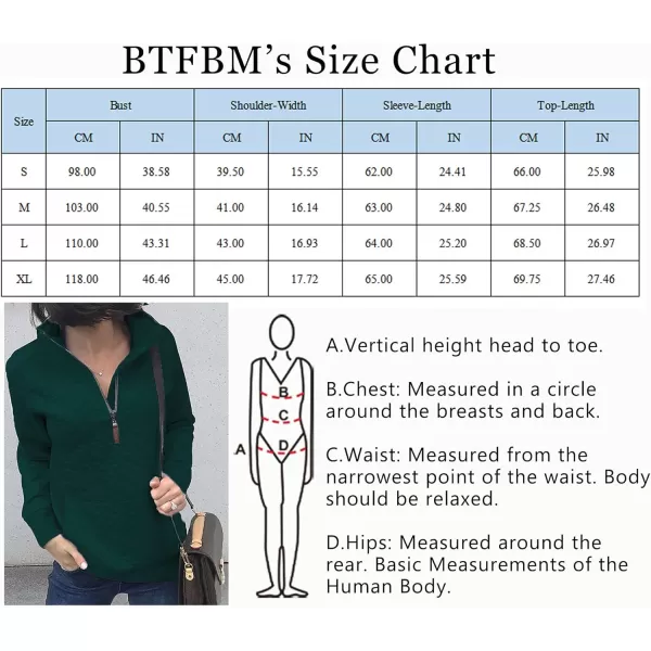 imageBTFBM Women Fashion Quilted Pattern Lightweight Zipper Long Sleeve Plain Casual Ladies Sweatshirts Pullovers Shirts TopsDark Green
