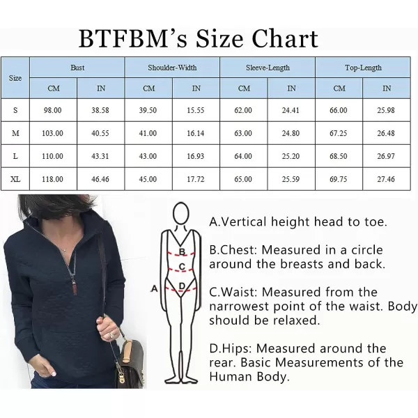 imageBTFBM Women Fashion Quilted Pattern Lightweight Zipper Long Sleeve Plain Casual Ladies Sweatshirts Pullovers Shirts TopsNavy