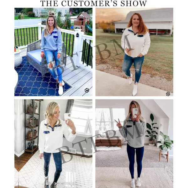 imageBTFBM Women Fashion Quilted Pattern Lightweight Zipper Long Sleeve Plain Casual Ladies Sweatshirts Pullovers Shirts TopsPure Dark Grey