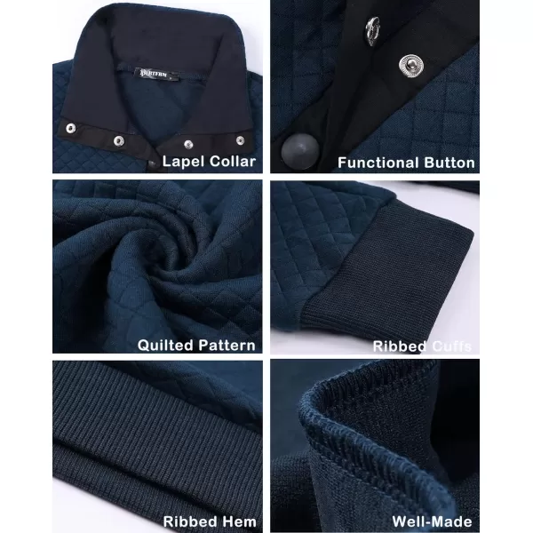 imageBTFBM Women Fashion Quilted Pattern Lightweight Zipper Long Sleeve Plain Casual Ladies Sweatshirts Pullovers Shirts TopsPure Navy