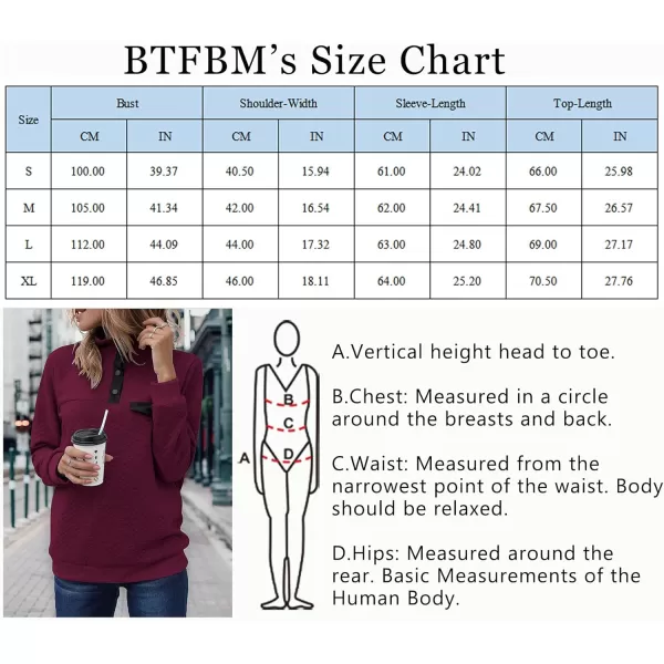imageBTFBM Women Fashion Quilted Pattern Lightweight Zipper Long Sleeve Plain Casual Ladies Sweatshirts Pullovers Shirts TopsPure Wine Red