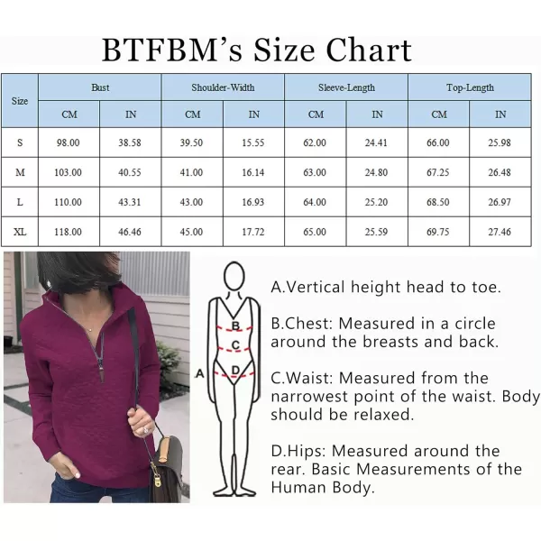 imageBTFBM Women Fashion Quilted Pattern Lightweight Zipper Long Sleeve Plain Casual Ladies Sweatshirts Pullovers Shirts TopsPurple Red