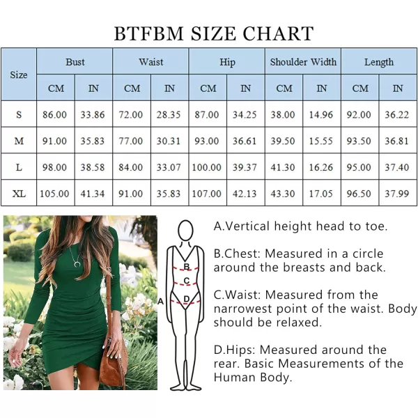 imageBTFBM Women Fashion Ruched Elegant Bodycon Long Sleeve Wrap Front Solid Color Casual Basic Fitted Short DressesBright Green