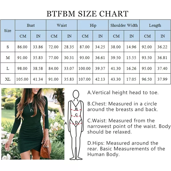 imageBTFBM Women Fashion Ruched Elegant Bodycon Long Sleeve Wrap Front Solid Color Casual Basic Fitted Short DressesDark Green