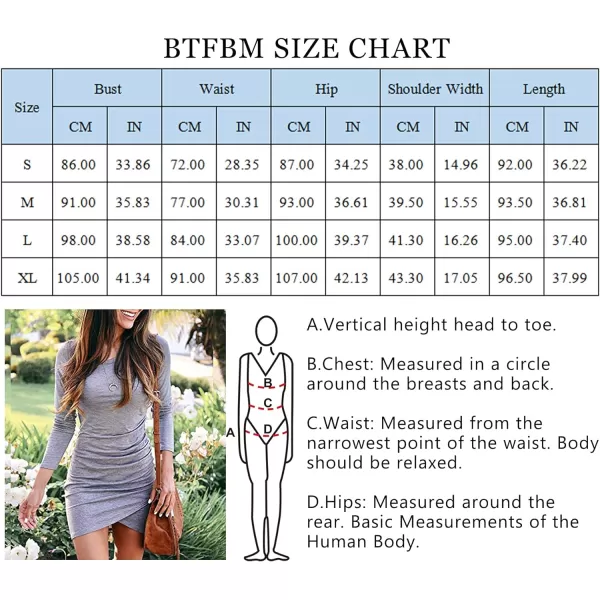 imageBTFBM Women Fashion Ruched Elegant Bodycon Long Sleeve Wrap Front Solid Color Casual Basic Fitted Short DressesGrey