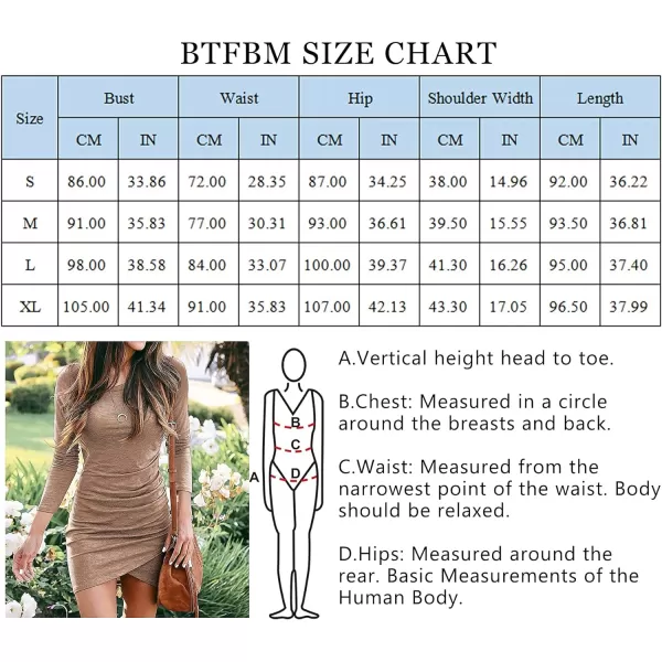 imageBTFBM Women Fashion Ruched Elegant Bodycon Long Sleeve Wrap Front Solid Color Casual Basic Fitted Short DressesLight Khaki