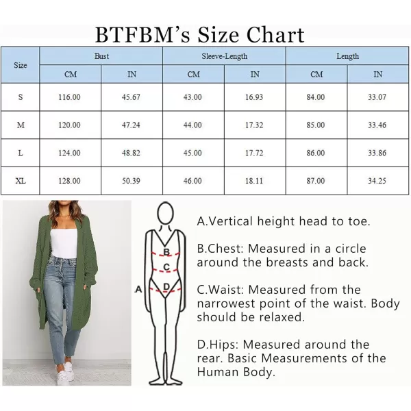 imageBTFBM Women Long Sleeve Open Front Plain Knit Cardigan Fashion Color Block Striped Slouchy Loose Pockets Sweater OutwearArmy Green