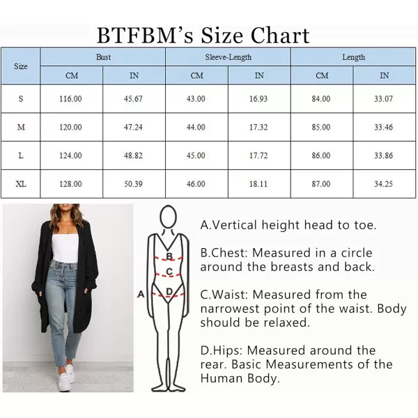 imageBTFBM Women Long Sleeve Open Front Plain Knit Cardigan Fashion Color Block Striped Slouchy Loose Pockets Sweater OutwearBlack