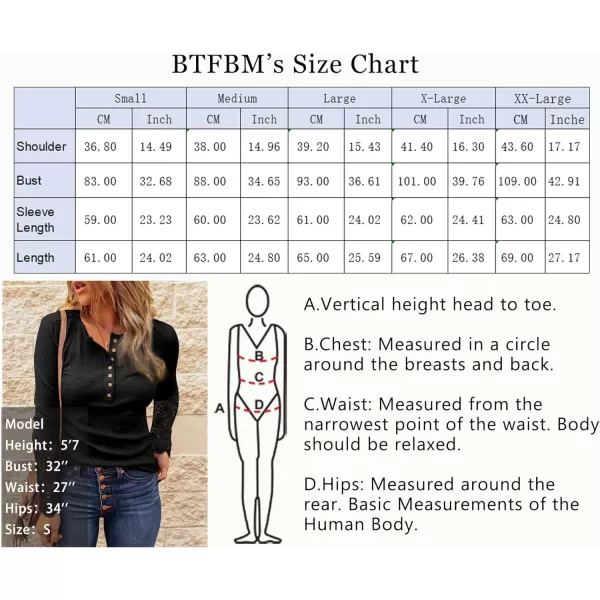 imageBTFBM Women Long Sleeve V Neck Button Up Solid Tops Blouses Trendy Slim Fit Lace Sleeves Ribbed Knit Casual Shirts TunicLace Black