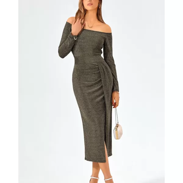 imageBTFBM Women Off Shoulder Bodycon Dresses Long Sleeve Ruched Slit Glitter Ball Gown Cocktail Party Evening Maxi DressBTFBM Women Off Shoulder Bodycon Dresses Long Sleeve Ruched Slit Glitter Ball Gown Cocktail Party Evening Maxi Dress