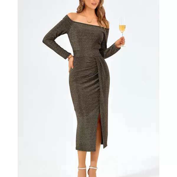 imageBTFBM Women Off Shoulder Bodycon Dresses Long Sleeve Ruched Slit Glitter Ball Gown Cocktail Party Evening Maxi DressBTFBM Women Off Shoulder Bodycon Dresses Long Sleeve Ruched Slit Glitter Ball Gown Cocktail Party Evening Maxi Dress