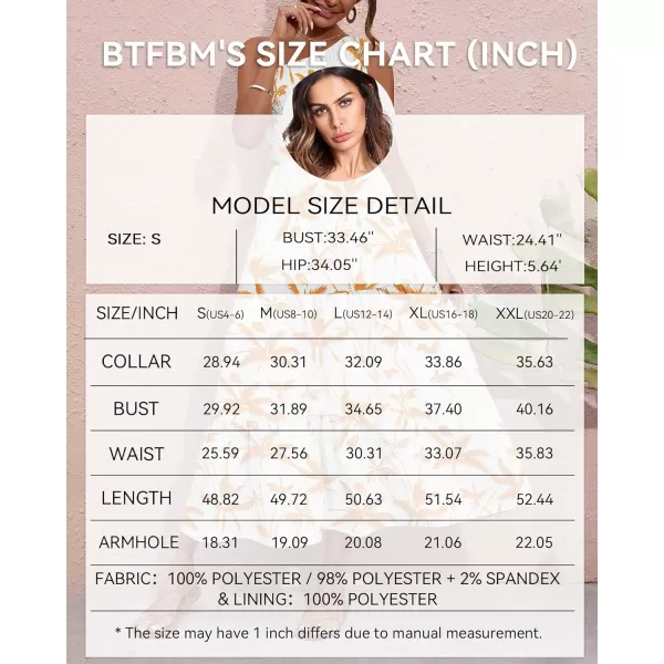 imageBTFBM Women One Shoulder Sleeveless Casual Summer Dresses 2023 Smocked High Waist Floral Flowy Beach Boho Maxi DressTree Yellow White