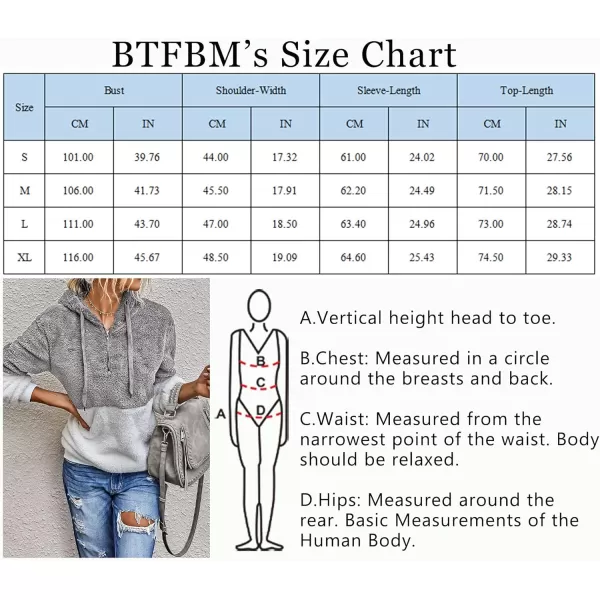 imageBTFBM Women Sherpa Pullover Quarter Zip Long Sleeve Fluffy Soft Fleece Jackets Sweaters Sweatshirts Hoodies Outwear CoatQlight Grey